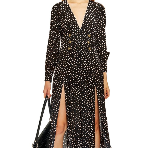 topshop spotted midi dress